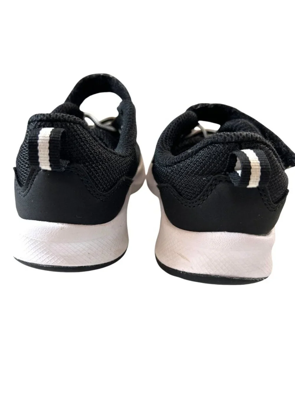Toddler Girls Sneakers Hook n Latch Black/White Size 9